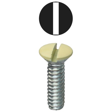 L.H. DOTTIE #6-32 x 1/2 in Slotted Oval Machine Screw, Zinc Plated Carbon Steel, 100 PK 414ALD